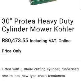 PAIR Of Cylinder lawnmowers 30`. HD760 Protea (BID PER PAIR)!!!
