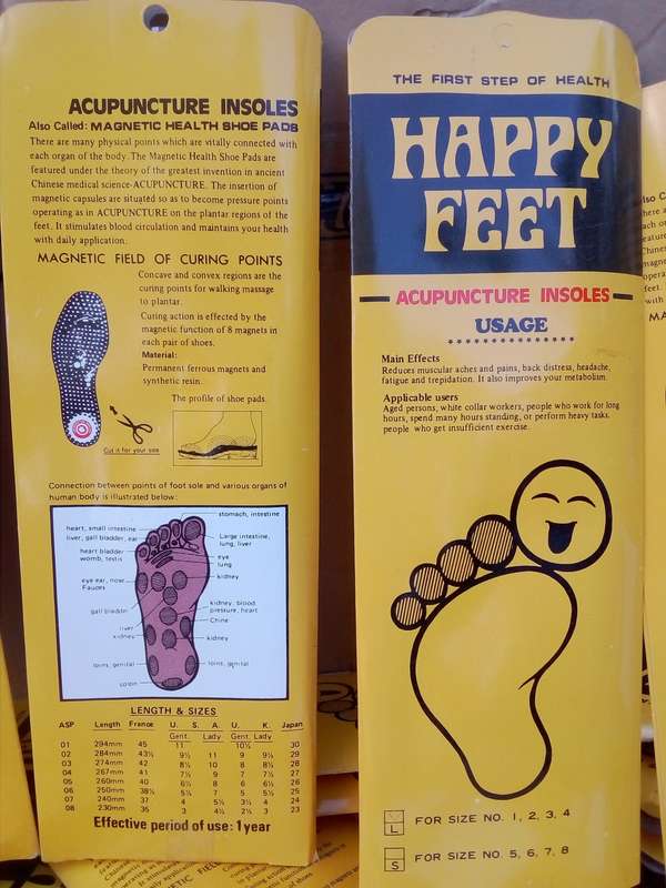 (NO COVER-LAST STOCK) Magnetic Health Foot Massaging Pads / Acupuncture Insoles (BID PER PAIR)