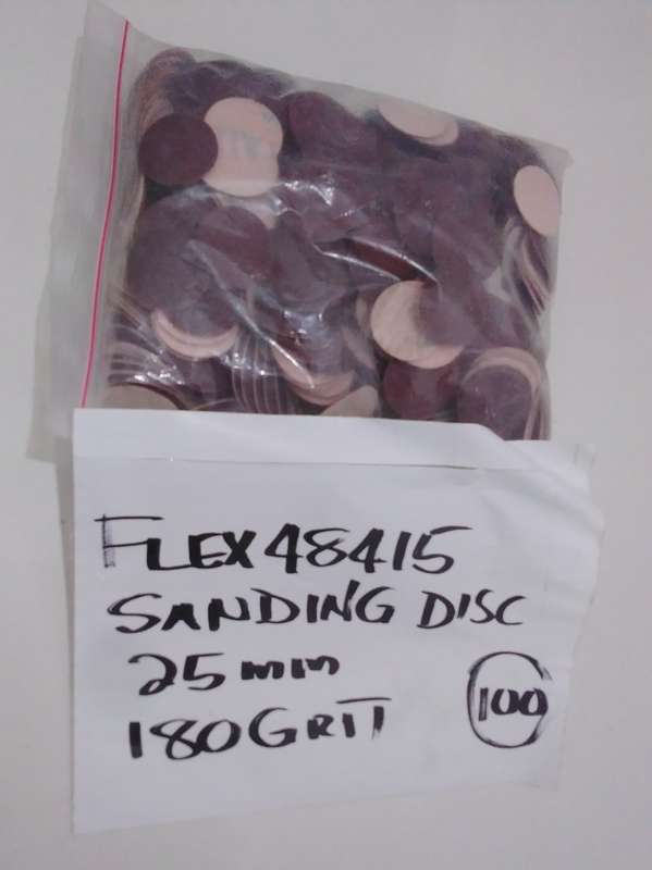 100x Flexi 48415 Sanding Discs, 25mm, 180 Grit (BID PER PACK Of 100x)!!!