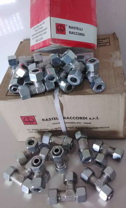 Rastelli Raccordi DIN 2353 Industrial Heavy Duty Steel Hydraulic Fittings .280g (BID PER PICE)
