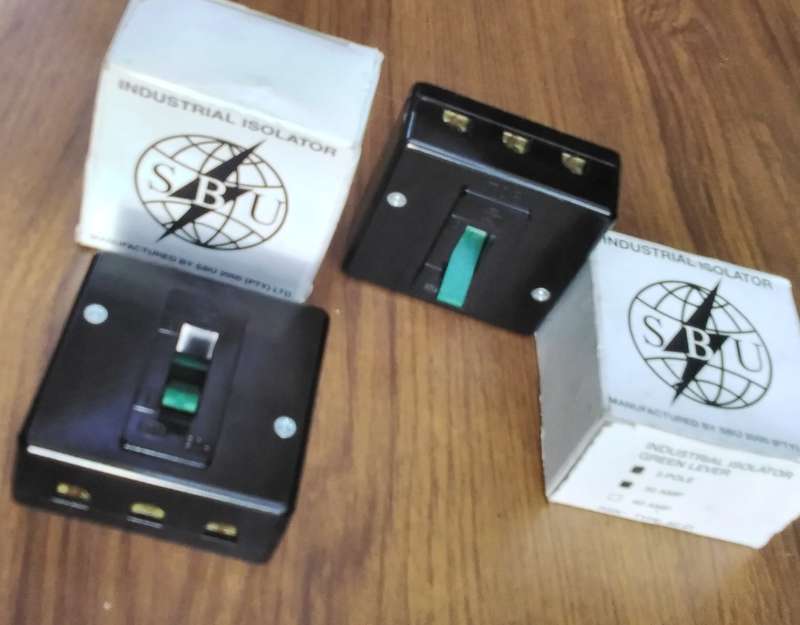 3-Pole, 30A Industrial Green Lever Isolator  (BID PER PIECE)