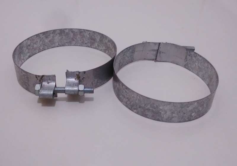Quality Galvanised Steel Clamps 125mm x 30mm (BID PER CLAMP)