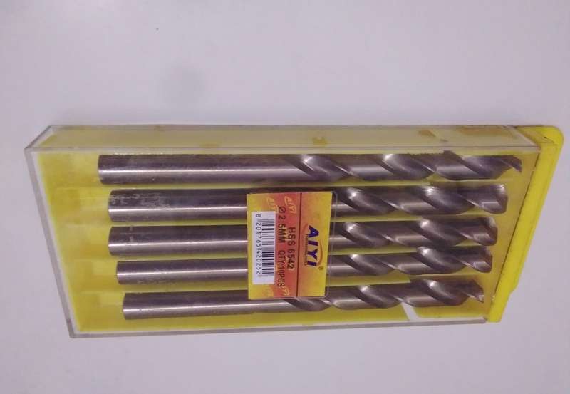 6-Piece AIYI 2.5mm HSS 6542 Drill Bits Pack.