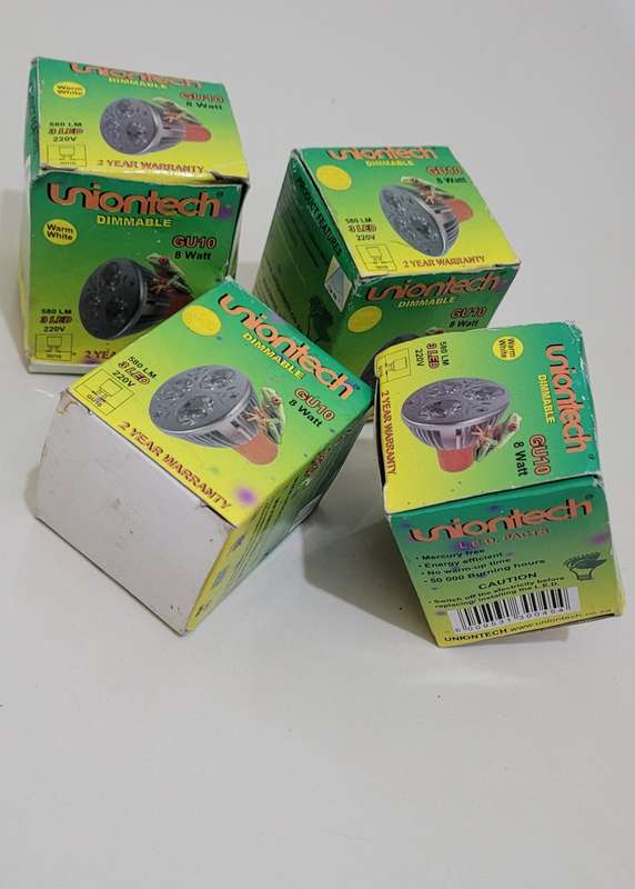 DIMMABLE UNIONTECH 8w LED Downlights GU 10 (BID PER LOT)!!