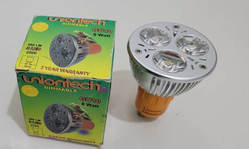 DIMMABLE UNIONTECH 8w LED Downlights GU 10 (BID PER LOT)!!