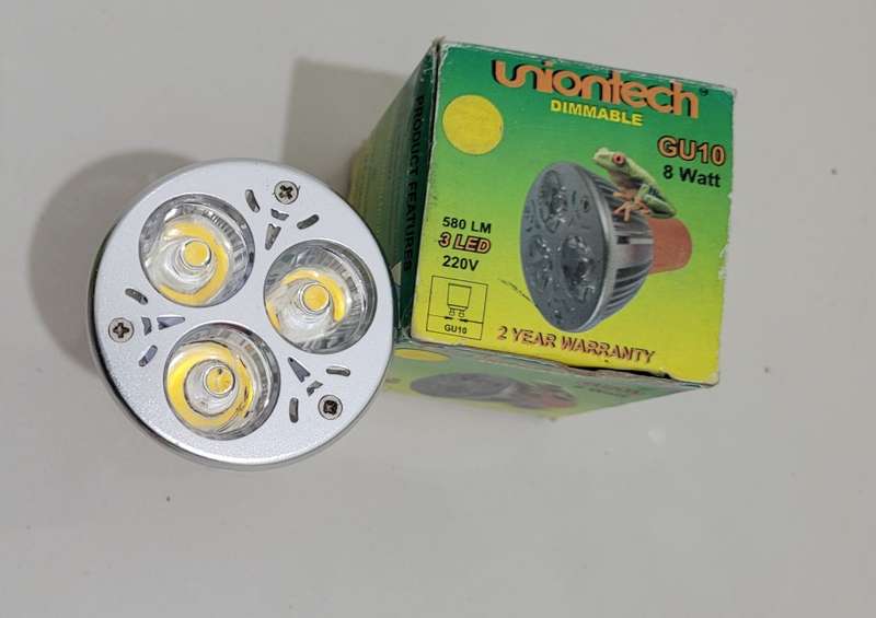 DIMMABLE UNIONTECH 8w LED Downlights GU 10 (BID PER LOT)!!