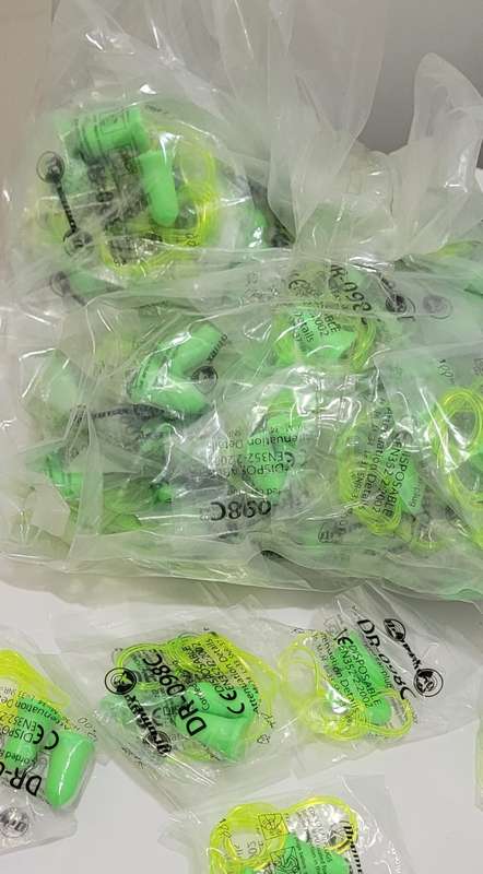 Dromax UK Coded Disposable Ear Plugs/Noise Reducer DR098C  (BID PER PIECE)!!!