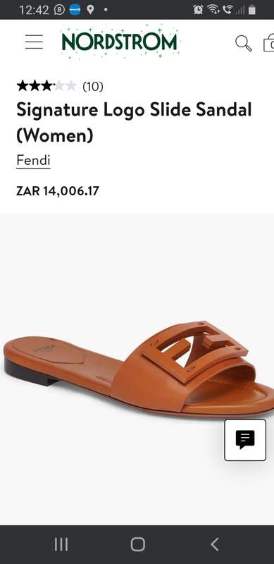 High-End Soft-Leather FENDI Italian Luxury Ladies Slip Sandals. Size SA 3 / (35 (EU) (NO BOX)