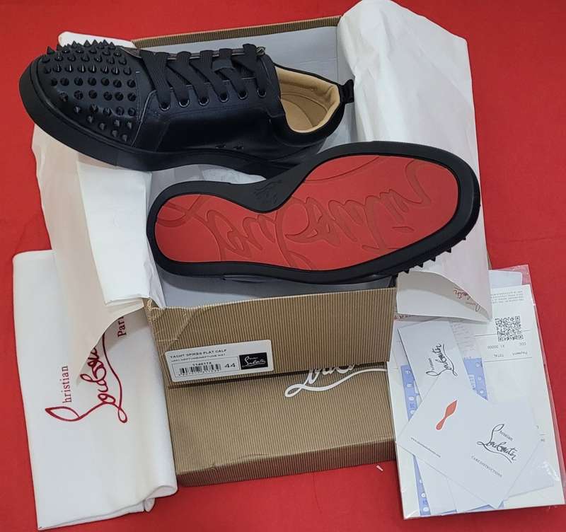 Sandals High End Christian Louboutin Yacht Spikes Flat Calf. Size 4 36EU was listed for 0.00 on 17 Jul at 21 31 by deut 18 in Johannesburg ID 620442333