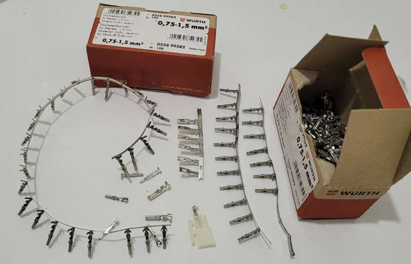 WURTH/CVILUX  ASSORTED Crimp Terminals/Connectors (100x In Strips or Loose).