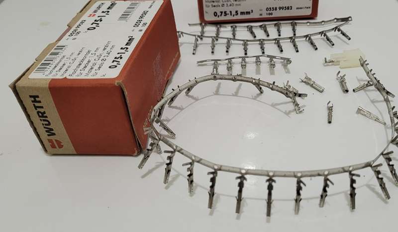 WURTH/CVILUX  ASSORTED Crimp Terminals/Connectors (100x In Strips or Loose).