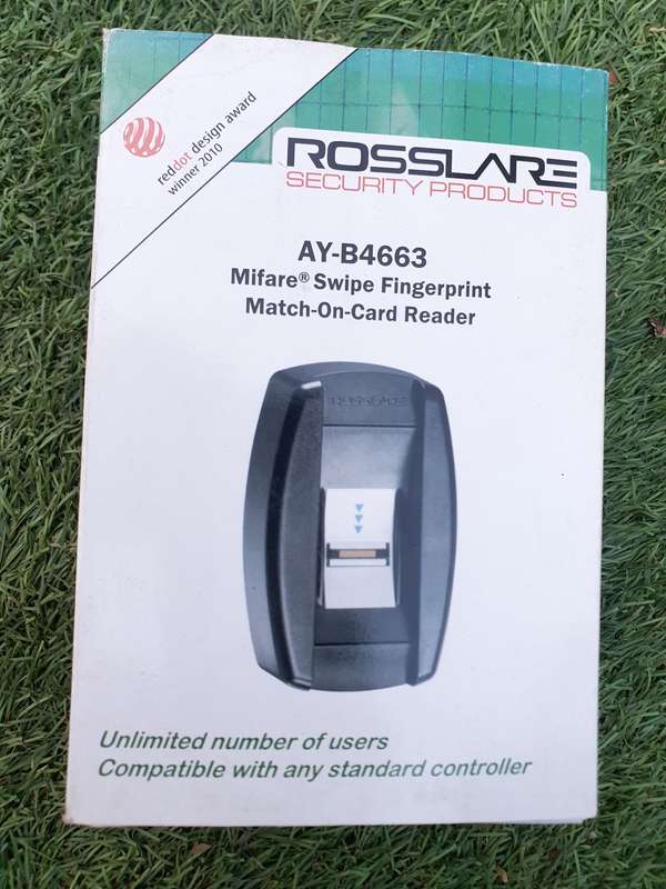 Rosslare AY-B3663  Mifare Swipe Fingerprint Match-On-Card-Reader (BID PER PIECE)