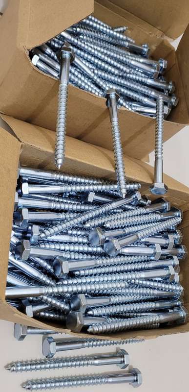 Hex Head Zink-Plated Coach Screws DIN 571 ZP (BID Per Pack Of 20x)!!!