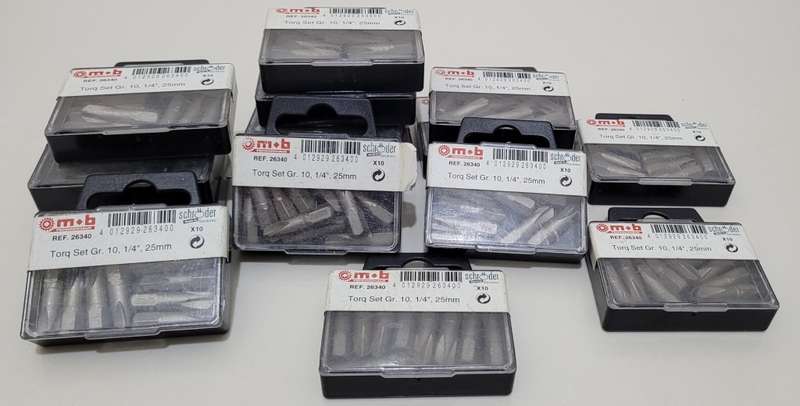 10-Pack 1/4 Ich, 25mm Screw Driver Bits/Torq Set  (BID PER PACK OF 10x)!!