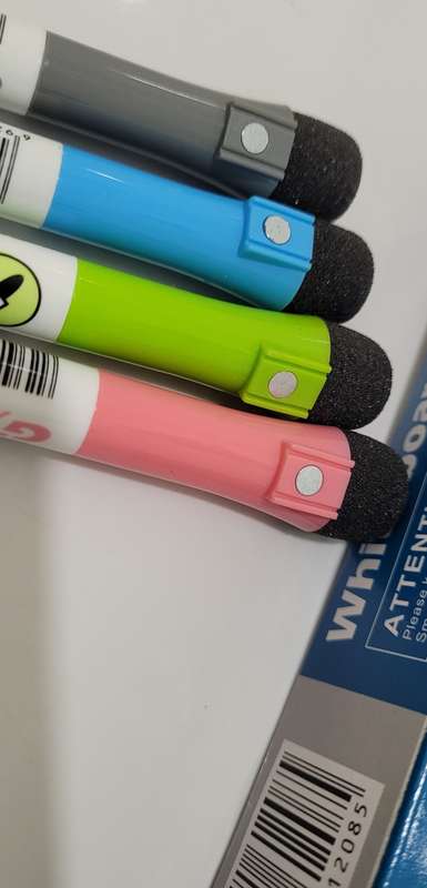 12-Pack Ink-Refillable Magnetic White Board Markers - (BID PER PACK OF 12)