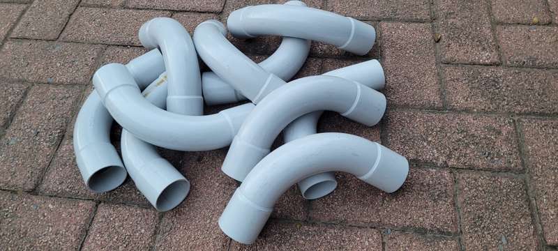 Unused PVC Bend Pipe ( Bid Per Lot Of 10x)