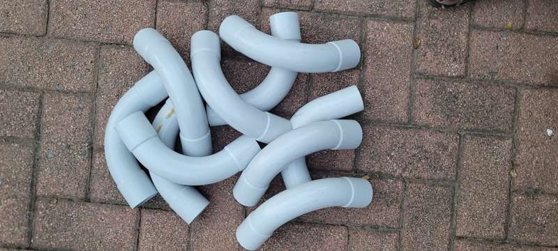 Unused PVC Bend Pipe ( Bid Per Lot Of 10x)