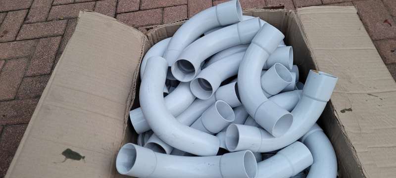 Unused PVC Bend Pipe ( Bid Per Lot Of 10x)