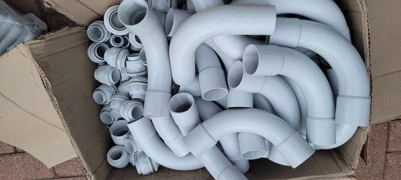 Unused PVC Bend Pipe ( Bid Per Lot Of 10x)