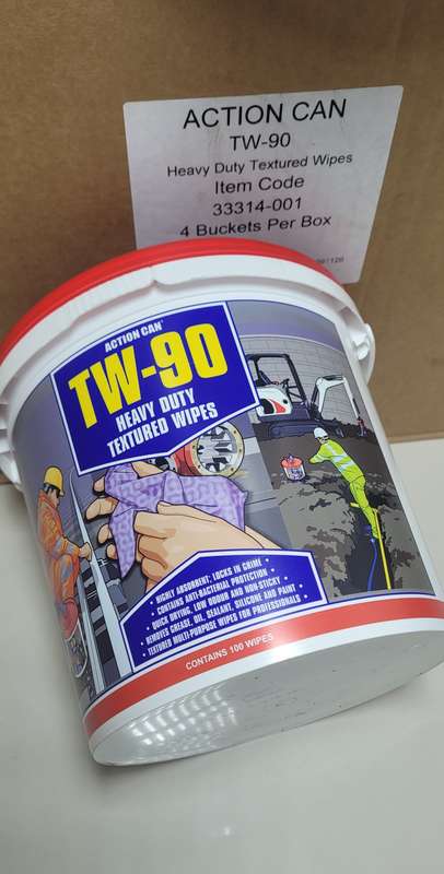 Heavy-Duty Textured Wipes, TW-90 For Removing Grease, Pant, Silicone, Oil (Bid Per Bucket)