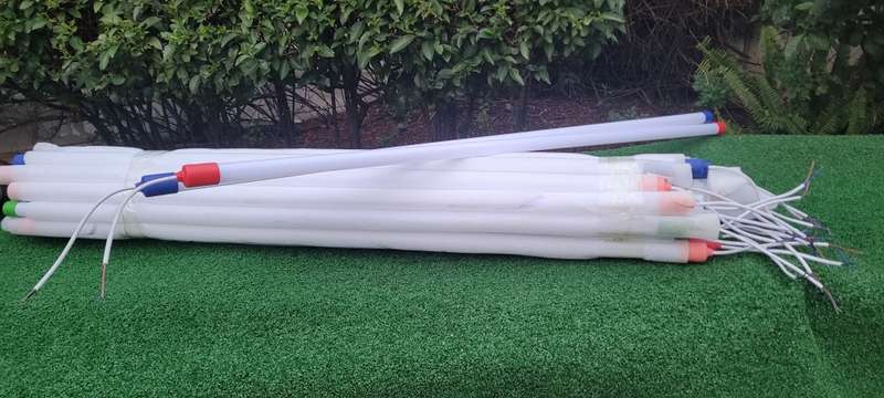 ASSORTED Waterproof/Colourful 1.2m, 18w T8 LED Tube Lights YEYFL20. Bid Per Tube.  LAST 5x