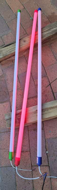 ASSORTED Waterproof/Colourful 1.2m, 18w T8 LED Tube Lights YEYFL20. Bid Per Tube.  LAST 5x
