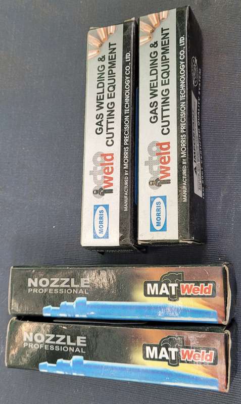 Cutting Propane Nozzles/Tips No.6292-NX3 & Nat Weld Nozzles  (Bid Per 4-Piece Pack)