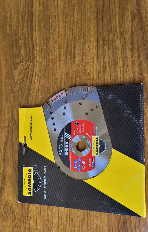 SAMEDIA 230mm SHOXX GX13 LONG-LIFE Granite Diamond Cutting Disc EN 13236