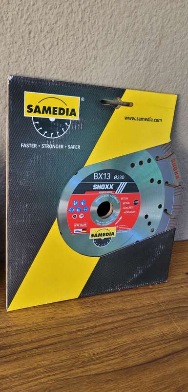 SAMEDIA 230mm SHOXX GX13 LONG-LIFE Granite Diamond Cutting Disc EN 13236