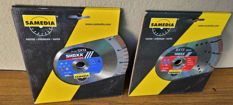 SAMEDIA 230mm SHOXX GX13 LONG-LIFE Granite Diamond Cutting Disc EN 13236