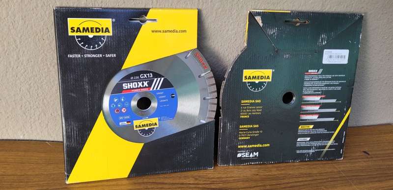 SAMEDIA 230mm SHOXX GX13 LONG-LIFE Granite Diamond Cutting Disc EN 13236