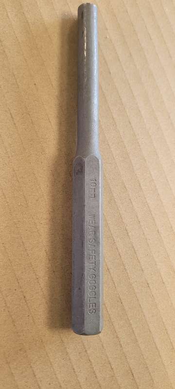 10mm High Quality Hexagonal Long Pin Punches (Bid Per Piece)