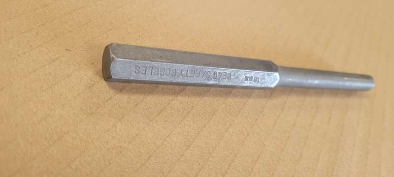 10mm High Quality Hexagonal Long Pin Punches (Bid Per Piece)