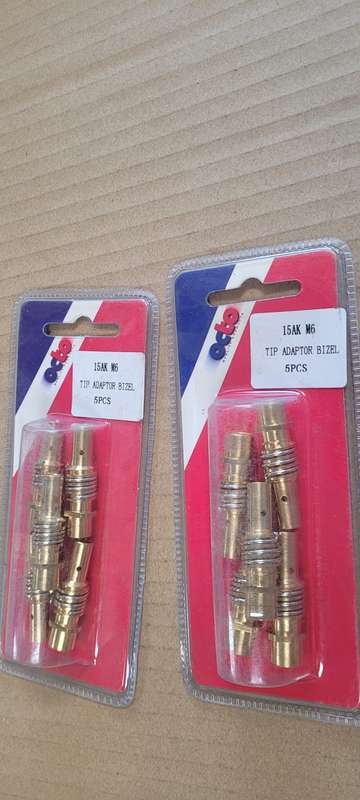 5-Pieces Adaptor Binzel 15AK M6. (Bid Per Pack Of 5)