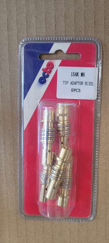 5-Pieces Adaptor Binzel 15AK M6. (Bid Per Pack Of 5)