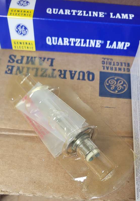 200w GENERAL ELECTRIC (USA) Quatzline 6.6A Studio/Stage Lamp Bulbs (Bid Per Piece)