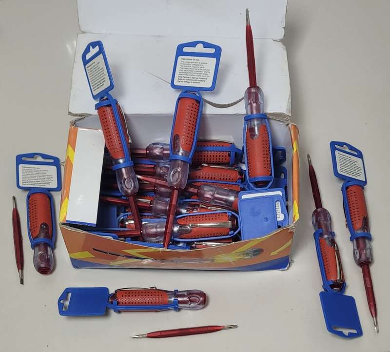 Reversible Tester Series Clip-On Screwdriver. (Bid Per Piece)