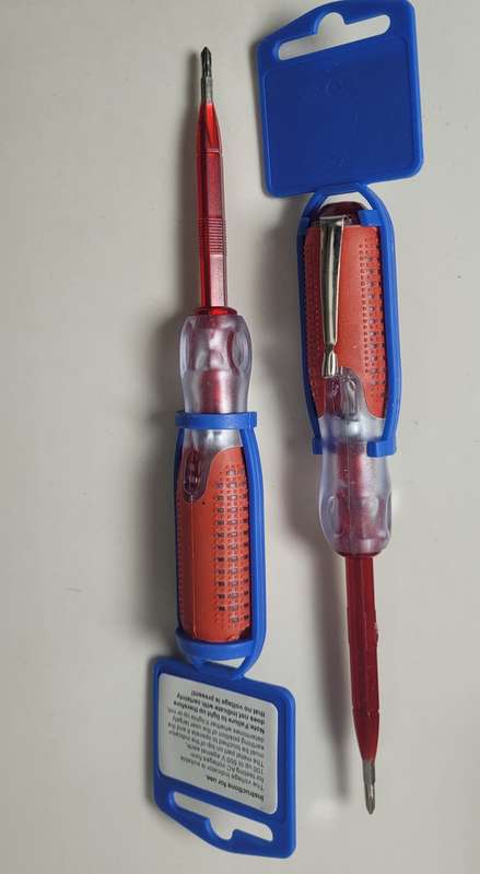 Reversible Tester Series Clip-On Screwdriver. (Bid Per Piece)