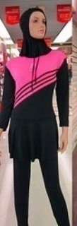 Conservative swimwear ladies swimming costume bright pink blue purple