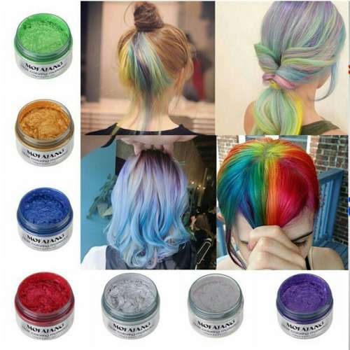 Temporary hair colour wax  120ml GREEN styling mud
