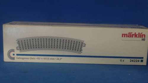 Marklin 24224 set of 6x R2 437.5mm 24.3 Deg curves
