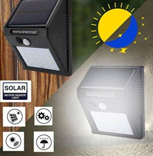Motion Activated Solar Charged Security Light - Surprisingly bright for 25 LED's no Wiring Required