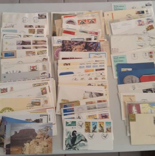 South Africa, Homelands, SWA, Zimbabwe. Box FDC's - Approx 15kg