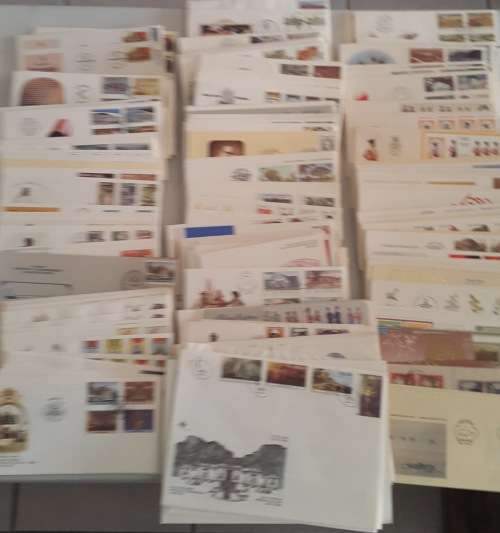 South Africa, Homelands, SWA, Zimbabwe. Box FDC's - Approx 15kg