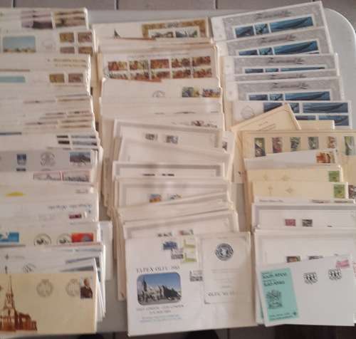 South Africa, Homelands, SWA, Zimbabwe. Box FDC's - Approx 15kg