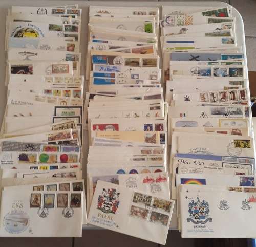 South Africa, Homelands, SWA, Zimbabwe. Box FDC's - Approx 15kg
