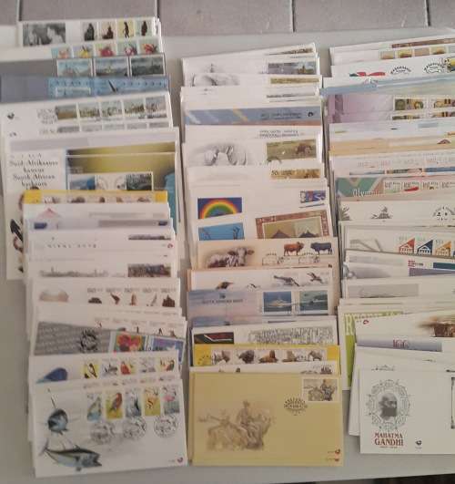 South Africa, Homelands, SWA, Zimbabwe. Box FDC's - Approx 15kg
