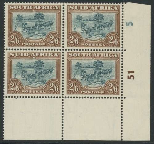 South Africa. Hyphenated & Screened Pictorals 2/6 Control