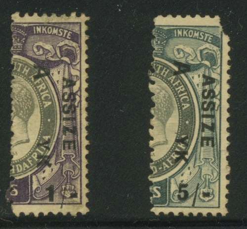 South Africa.  KG V ASSIZE 1/- & 5/-. 1933. RARE