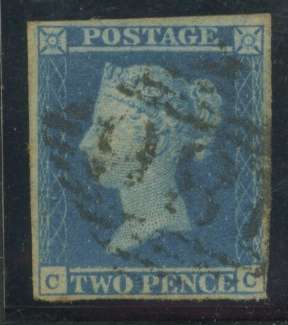 GB. 1841 2d Blue. Very Fine used,